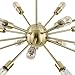 Light Society Sputnik 18-Light Chandelier Pendant, Brushed Bronze, Mid Century Modern Industrial Starburst-Style Lighting Fixture (LS-C115-BRS)
