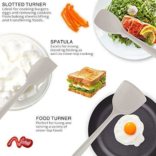 Silicone Cooking Utensils Set - 446°F Heat Resistant Kitchen Utensils,Turner Tongs,Spatula,Spoon,Brush,Whisk.Kitchen… - Image 2