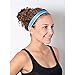 Sweaty Bands Womens Girls Headband - Non-Slip Velvet-Lined Athletic Hairband - Watercolors Blue 1-Inch