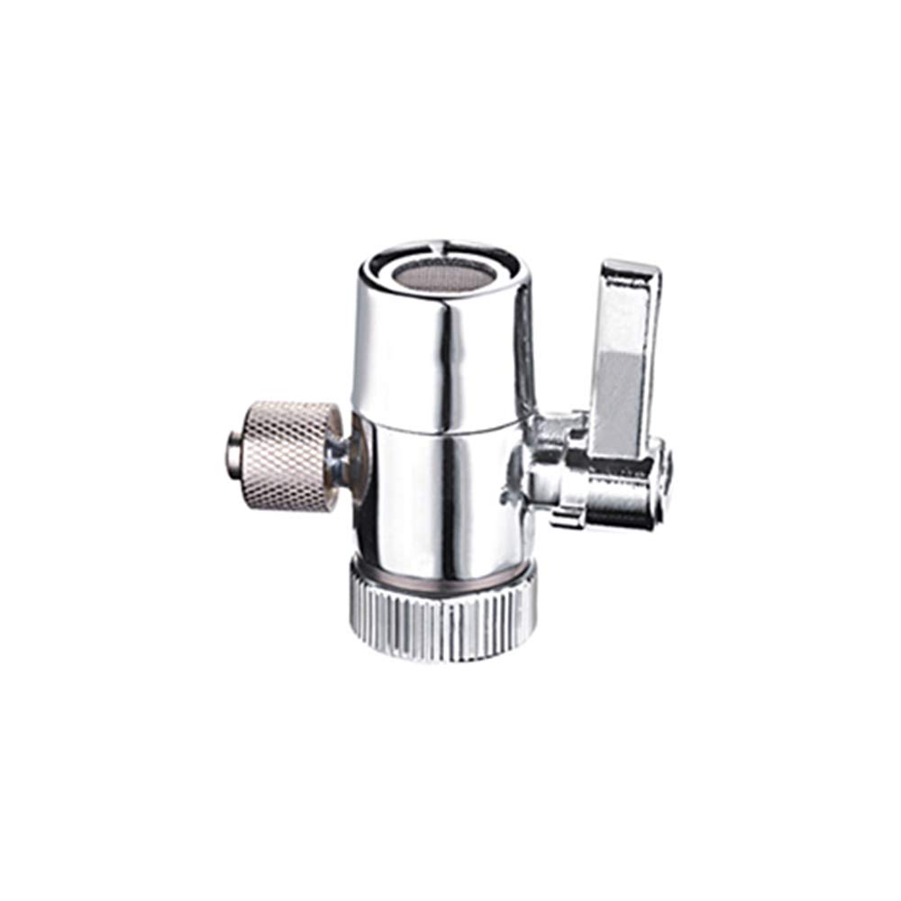Photo 1 of PureSec Sink Faucet Diverter Valve for Above Counter Water Filter Faucet Sprayer attachment for Countertop filter to 1/4" RO Tubing Faucet Adapter,Faucet Splitter for Water Diversion