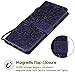 Leather Wallet Case for Samsung Galaxy S9 Plus (2018 Release), Credit Cards & Changes Holder, Colorful Art Mandala Design, Magnetic Durable Flip Cover Kickstand case for S9 Plus(6.2 inch)-Purple