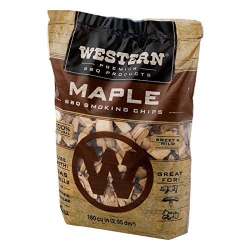 Western Premium BBQ Products Maple BBQ Smoking Chips, 180 cu in