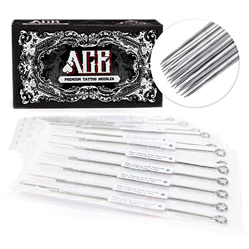 ACE Needles 50 pcs. 18 Round Shader Pre-made Sterile Tattoo Needles - 18RS - Thumbnail 6