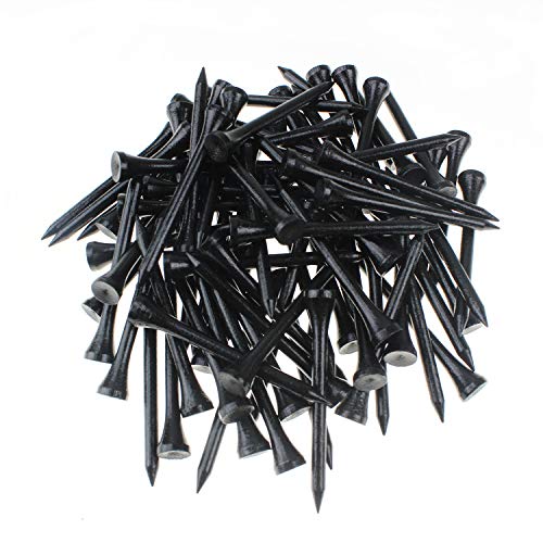 MYKUJA Bamboo Golf Tee 2-3/4 inch Pack of 100 Black