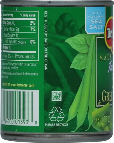 DEL MONTE CANNED FRESH CUT GREEN BEANS, 8 OUNCE