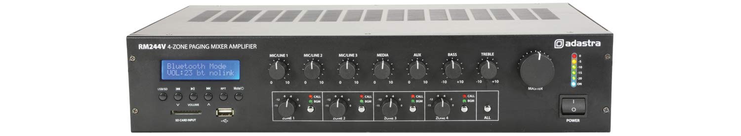 Adastra | Mixer Amplifier with 4-zone Paging