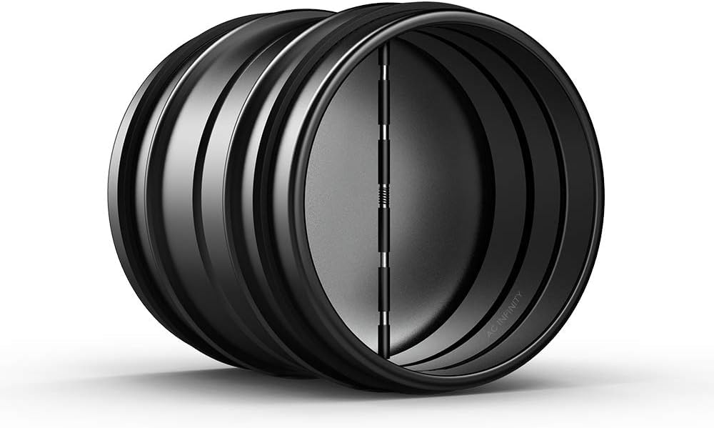 AC Infinity 6" Backdraft Damper, One-Way Airflow