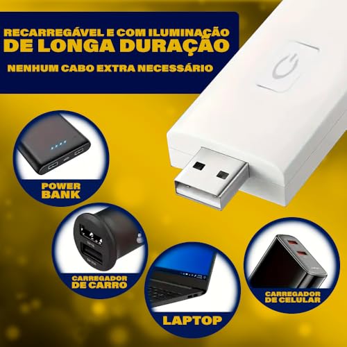 Luz de Leitura Para Livro Luminária de Livros - LED Quente Neutra Fria - Nível de Iluminação Ajustável - Ideal para Estudar ou Ler a Noite - Recarregável USB