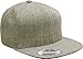Yupoong Wool Blend Snapback Snap Back Hat Baseball Cap 6098M (Heather Grey)