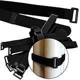 30 Pcs 20 by 1 Black Cable Ties Wire Cord Straps Reusable Hook Loop