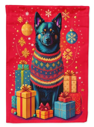 Caroline's Treasures DAC3154CHF Schipperke Holiday Christmas House Flag Large P…