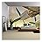 Old Wing Aircraft with Propellers at Sunset - Removable Wall Mural | Self-Adhesive Large Wallpaper - 66x96 inches
