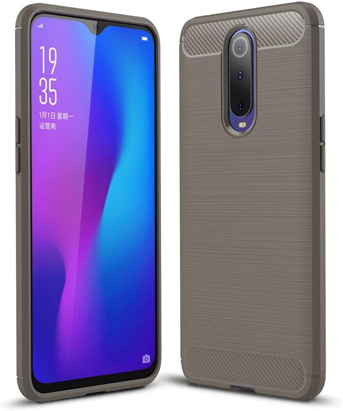 HERCN Oppo RX17 Pro 6.4" Case, Ultra Slim Soft TPU Silicon Rubber Case Protective Back Case Cover for Oppo RX17 Pro Smartphone (Gray)