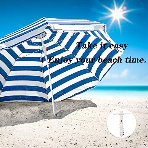 BaiYouDa Beach Umbrella Sand Anchor with 5 Spiral Screws One Size Fits