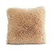 Super Soft Throw Pillow Case Cover Plush, FreshZone Christmas Pillow Covers 16x16 Xmas Pillow Case Decorative (Khaki)
