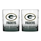 NFL Green Bay Packers Elite Rock Glass, 14-ounce, 2-Pack
