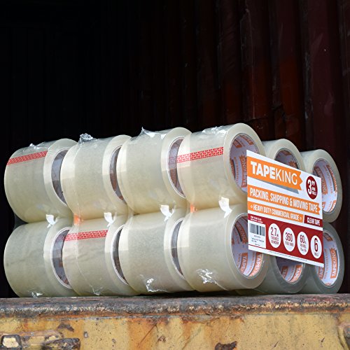 Tape King Clear Packing Tape 3 Inch Wide (Case of 24 Rolls) 60 Yards