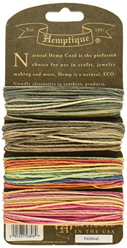 Hemptique HC20-FES Hemp 20-Pound Cord, Festival, 120-Feet