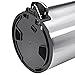 8 Liter/2.2 Gallon Stainless Steel Round Step Trash Can, Brushed Stainless Steel Trash Bin with Plastic Lid (silvery)