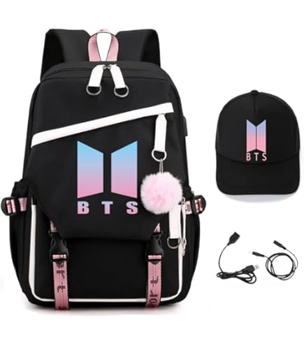 【未使用・海外限定】Loungefly　BTSコラボ Mini Backpack Amazon.com | Loungefly BTS Logo Iridescent Purple Mini