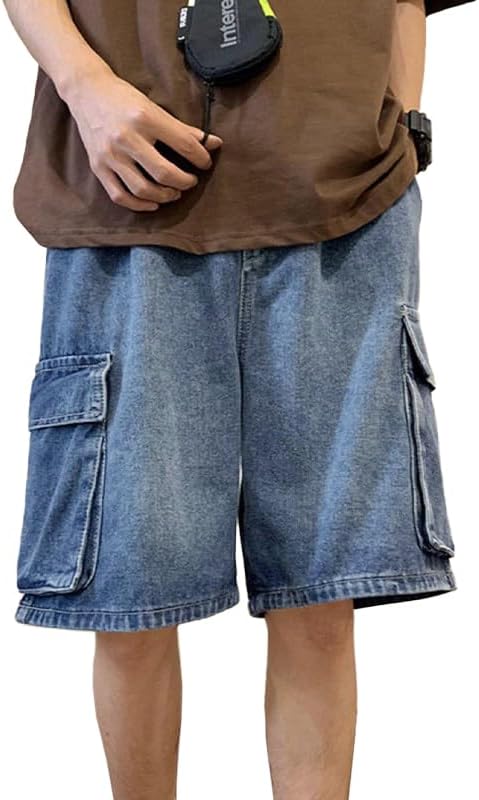 DAZZLZZAD Men Baggy Jeans Shorts Y2k Baggy Jorts Grunge Demin
