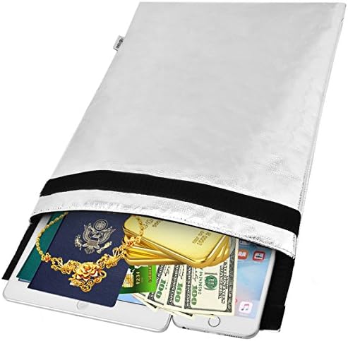 Abaige 15” x 11” Fireproof Waterproof Documents Safe Bag - iProtect Fire Resistant &amp; No Itchy - Last 25Min Fireproof up to 1093℃ Cash Jewelry Document Passport Bank Files Certification iPad Mini Phone