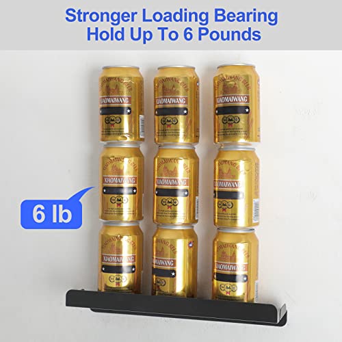 HOUSE AGAIN 2 Packs Spice Rack Wall Mounts Hanging Spice Rack Space-saving Seasoning Organizer and Storage for Kitchen Cabinet Pantry Cupboard Closet Bathroom Balcony Bedroom,11.6″x3.3″x1″, Black