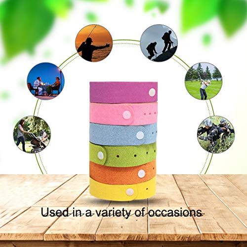 Anti Mosquito Wristband, Repellent Bracelet with Natural Citronella Oil, Safe for Kids, Pack of 6 - Thumbnail 3