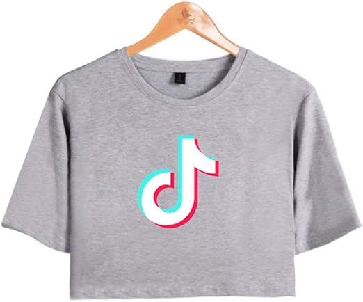 Amazon Com Dzoup Tik Tok Camiseta De Manga Corta Para Mujer Cuello Redondo Estampada Para Gimnasio Entrenamiento Running Ropa Deportiva Pijamas Yoga Casual Gris S Home Kitchen
