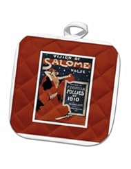 Home: 3dRose BLN Vintage Song Sheet Covers Reproductions - Vision of Salome Valse Ziegfeld Follies 1910 Woman in Red - 8x8 Potholder (phl_170995_1) - 3dRose LLC