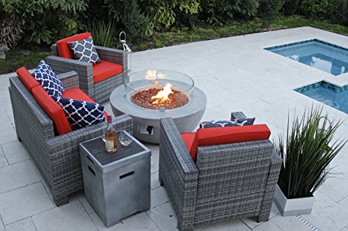 AKOYA-Outdoor-Essentials-4-Piece-42-Modern-Fire-Pit-Table-Bowl-wOutdoor-Patio-Furniture-Set-in-by-42-Bowl-Cobalt-Blue