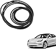 DEF Tesla Model 3 Windshield & Roof Wind Guard Noise Lowering Dampening Reduction Kit, 100% Silica Gel, Sun-Resistant and Durable, Quiet Seal Strip Kit