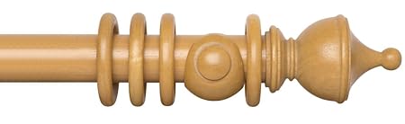Romantica Wood Wooden Curtain Pole 50mm Dia 2 4m 8ft Antique