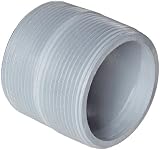 GF Piping Systems CPVC Pipe Fitting, Nipple, Schedule 80, Gray, 4" Length, 2" MPT