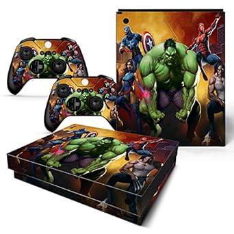FriendlyTomato Skin für Xbox One X Konsole und Wireless Controller, Vinyl, Super Hero