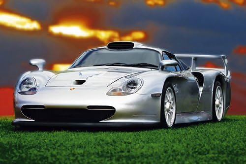 Posterjacks UK Huge Laminated/ENCAPSULATED Qucksilver Silver Sports car Poster Measures 36 x 24 inches (91.5 x 61cm)