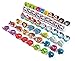 Neliblu Bulk Pack of 72 Kids Assorted Rubber Rings Carnival Prizes for Kids - Party Favors - Miniature Toys - Girls Pinata Toys - Christmas Stocking Stuffer - Grab Bags