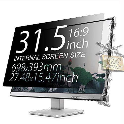 Xianan Protect Computer Privacy – 31.5 Inch 16:9 Aspect Ratio Computer Privacy Screen Protector for Widescreen Monitor – Anti-Glare & Privacy Filters