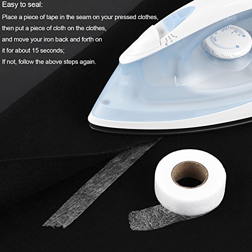 3 Pack 1/2 Inch Hemming Tape Fabric Fusible  Tape Adhesive Ironon