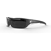 EDGE Reclus Black Safety Glasses, High Impact Rated Z87.1+ Tested, Non-Slip Protective Eyewear, Smoke Lightweight Sunglasses