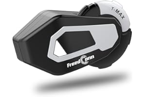 FreedConn Motorcycle Bluetooth Headset T-MAXS Motorcycle Communication Systems 6 Riders 1000M Group Helmet Intercom with Music Sharing FM Radio CVC Noise Cancellation Motorcycle Accessories