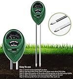 3-in-1 Soil Moisture Meter, Petcaree Light and pH / Acidity Meter Plant Tester, Helpful for Garden, Farm, Lawn, Indoor & Outdoor (No Battery Required) (Round)