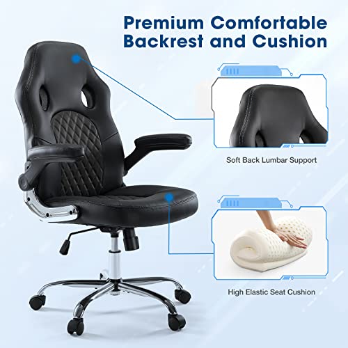 Gaming Chair, Home Office Computer Chair PU Leather Ergonomic