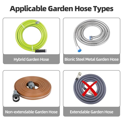 Garden Water Hose Reel Cart, Holds 65-100 Ft of 5/8 Inch, Wall Mounted Garden Hose Cart, Portable Hose Holder for Convenient Hose Storage and Watering