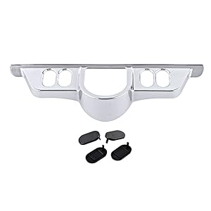 Chrome Switch Dash Panel Accent + Black Insert Cover Kit For Harley Motorcycle HD Electra Street Tri Glide