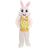 To.beone Easter Bunny Costume Rabbit Mascot Costume Halloween Adult Yellow Vest…