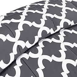 Utopia Bedding Queen Comforter Set (Grey) with 2