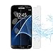 Pacific Asiana 0.3mm Slim HD Anti-scratches Clear Ballistic Tempered Glass Screen Protector for Samsung Galaxy S7, 2 Pack