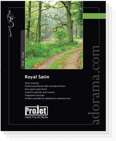 Projet Royal Satin, Pearl Surface Resin Coated Inkjet Paper, 9.0 mil., 170 GSM, 4x6", 50 Sheet Pack