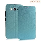 Nacodex® - Lenovo A916 - Pudini® [Flip Cases] Slim Filp Luxury Genuine Leather Cover Case . Stand Filp Leather Case, Pu Leather, Fold Stand Case +100% Handmade Folio Case Flip Cover Case, Easy to Fit 2015 (Lenovo A916 (Blue))